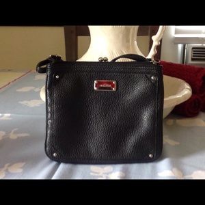 Pebbled black leather crossbody by Nine West